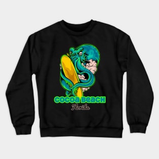 Cocoa Beach Florida octopus surf Crewneck Sweatshirt